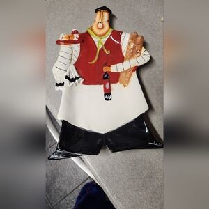 Platter Certified International Italian Chef Flatware Holder - Red, Black, White